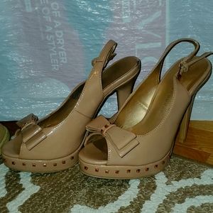 LC Lauren Conrad Studded Peep Toe Pump